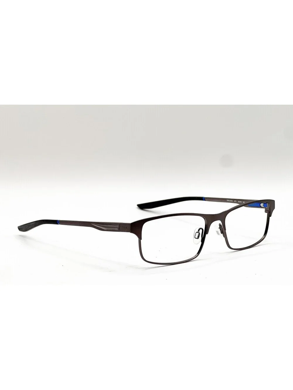 Nike 8046 071 Polished Gunmetal Rectangle Authentic Eyeglass Frames 54-16-140